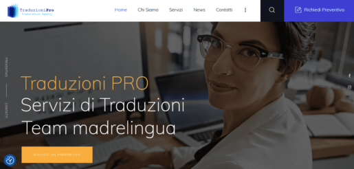 creazione sito web per agenzia di traduzioni